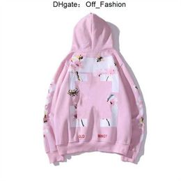 2023 %60 Off Style Trendy Fashion Sweater Painted Arrow X Crow Stripe Losse hoodie heren en dames designer coatjqm1off pullover Offs wit en zwart 0q7e