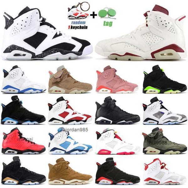 2023 6s UNC Jumpman Basketball Chaussures Hommes Formateurs Électrique Vert Carmin Rouge Infrarouge Hare Angry Bull Golden Harvest Flint Sports de plein air Jordan Jordan