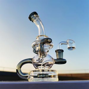 2023 8 inch bedwelmende bong multi -kleuren helder zwart glazen waterpijp bong dabber rig recycler pijpen bongs rookpijpen 14,4 mm vrouwelijk gewricht met gewone bowlbanger