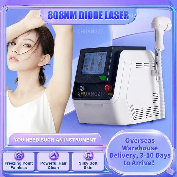 Machine d'épilation au Laser à Diode 2023 808nm, 2000w, trois longueurs d'onde, équipement de traitement de rajeunissement de la peau en titane glacé