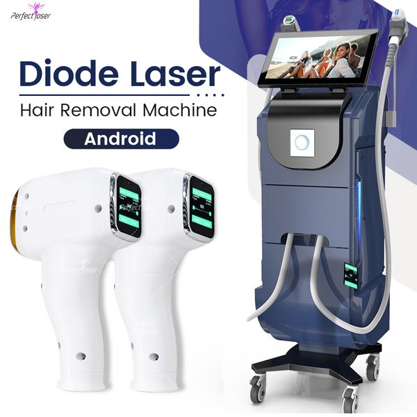 2024 808nm diode machine d'épilation au laser machine soulagement de la douleur glacée platine laser épilateur du visage équipement CE approuvé par la FDA