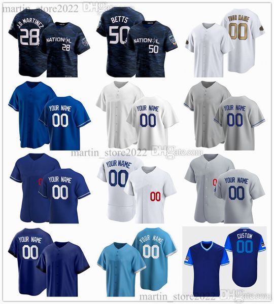 Camisetas de béisbol All-Star 2023 5 Freddie Freeman 50 Mookie Betts 28 Martínez 22 Clayton Kershaw 16 Will Smith 3 Chris Taylor 7 Julio Urias 43 Noah Syndergaard Gonsolin