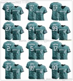 Maillots de baseball All-Star 2023 54 Sonny Gray 21 Michael Lorenzen 74 Kenley Jansen 13 Salvador Perez 25 Brent Rooker 88 Luis Robert Jr. 48 Emmanuel Clase 11 Jose Ramirez