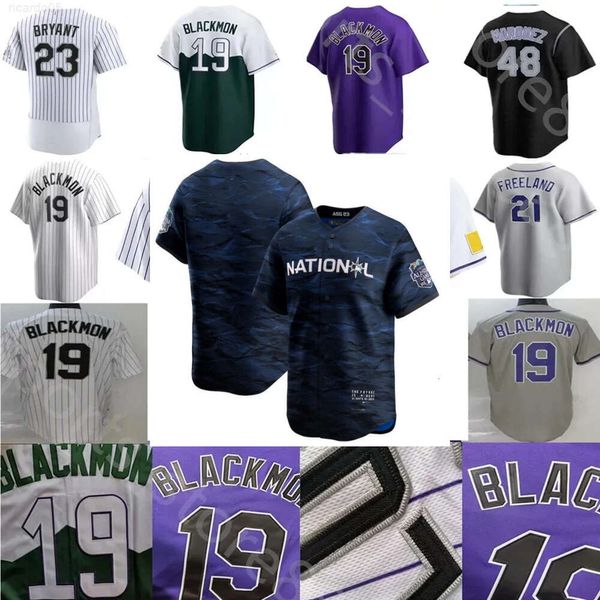 2023 All-Star City Hommes Femmes Jeunes 19 Charlie Blackmon 23 Kris Bryant 24 Ryan McMahon 48 Maillot de baseball allemand Marquez luojishan