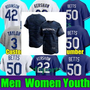 2023 All-Star City Hommes Femmes Jeunes Mookie 50 Betts Freddie 5 Freeman Clayton 22 Kershaw Jackie 42 Robinson Baseball Jersey Angeles