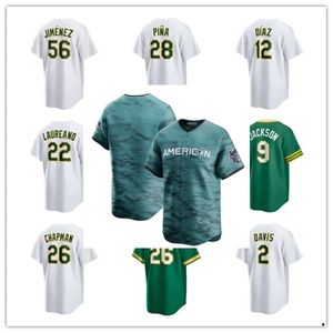 2023 All-Star City Hommes Femmes Jeunes Oaklands 22 Ramon Laureano 56 Dany Jimenez 12 Aledmys Diaz 28 Manny Pina Athletic Baseball Jersey