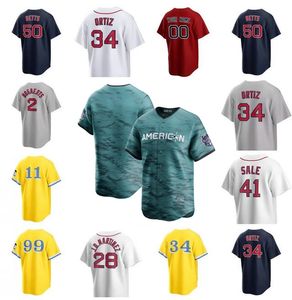 David Ortiz Ted Williams Ceddanne Rafaela Rafael Devers Triston Casas Masataka Yoshida Jarren Duran Wilyer Abreu Trevor Story Pablo Reyes Jersey de béisbol juvenil