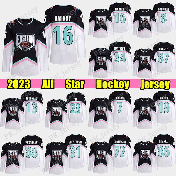 2023 All Star Conference Eastern Hockey '' Jersey Alex Ovechkin Mitch Marner Gaudreau Nick Suzuki Jack Hughes Igor Shesterkin Sidney Crosby