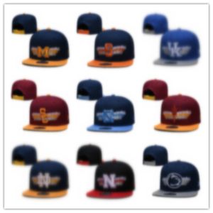 2023 All Team Fan's NCAA USA College Baseball Verstelbare hoed Mix kleuren Eén maat Paars Blauw Rood Kleur Flat Bill Base Ball Snapback Caps Bone Chapeau