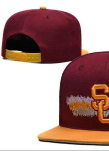 2023 All Team Fan's USA College Alabama Crimson USC Trojans Baseball Verstelbare hoed op veldmix Ordergrootte Gesloten platte Bill Base Ball Snapback Caps Bone Chapeau