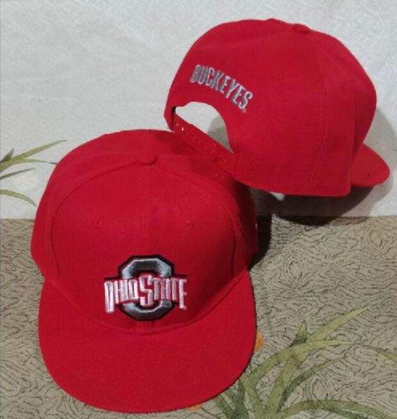 2023 All Team Fan's USA College Alabama Crimson Ohio State Gorra ajustable de béisbol en el campo Orden de mezcla Tamaño cerrado Flat Bill Base Ball Snapback Caps Bone Chapeau A2