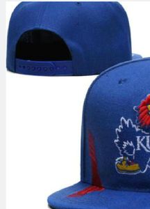 2023 Tous les fans de l'équipe USA College Baseball réglable Kansas Hat sur le terrain Mix Taille de commande Fermé Flat Bill Base Ball Snapback Caps Bone Chapeau