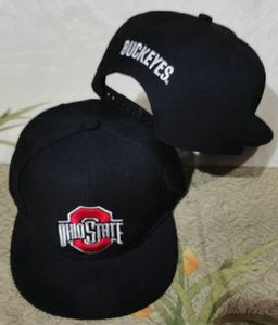 2023 Tous les fans de l'équipe USA College Baseball réglable Buckeyes Chapeau sur terrain Mix Taille de commande Fermée Flat Bill Base Ball Snapback Caps Bone Chapeau A2