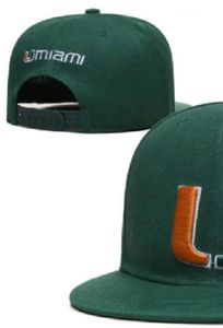 2023 All Team Fan's USA College Baseball Verstelbare Hurricanes Hat On Field Mix Bestelgrootte Gesloten Flat Bill Base Ball Snapback Caps Bone Chapeau a0