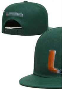 2023 Tous les fans de l'équipe USA College Baseball Chapeau réglable des Hurricanes sur le terrain Mix Taille de commande Fermée Flat Bill Base Ball Snapback Caps Bone Chapeau a1