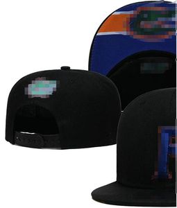 2023 Tous les fans de l'équipe USA College Baseball Chapeau Gator réglable sur le mélange de terrain Taille de commande Fermée Flat Bill Base Ball Snapback Caps Bone Chapeau a1