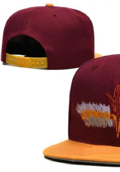 2023 Tous les fans de l'équipe USA College Baseball réglable Sun Devils Chapeau sur le terrain Mix Taille de commande Fermée Flat Bill Base Ball Snapback Caps Bone Chapeau