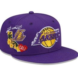 2023 American Basketball Los Angeles LAL Snapback-hoeden 32 Teams Luxe ontwerper HOU OKC PHI LAC Casquette Sporthoed Strapback Snap Back verstelbare pet A8