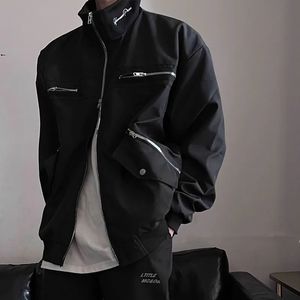 Veste bombardier pour hommes, Streetwear à la mode américaine, manteau Techwear, hauts universitaires décontractés, Harajuku, vêtements coréens, automne 2023, 231220