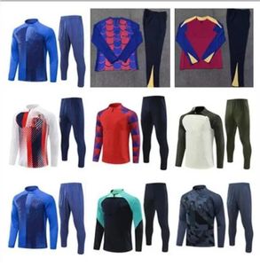 2024 Kit de survêtement de Camisetas de football ANSU FatiTas de 24/25 Hommes et enfants Lewandowski F. De Jong Training Suit Veste de football Chandal Futbol survivant
