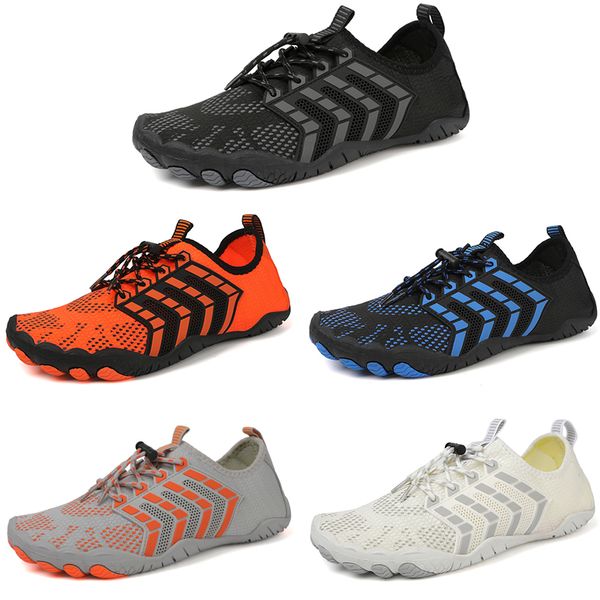 2023 chaussures en maille décontractées anti-dérapantes résistantes à l'usure hommes noir gris bleu blanc orange baskets en plein air pour tous les terrains color5