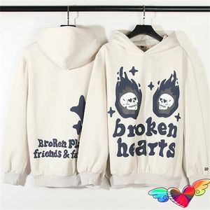 2023 Albaricoque Broken Planet Sudadera con capucha Hombres Mujeres Corazones Estampado de espuma Jerseys Fleece BPM Sudaderas 231222