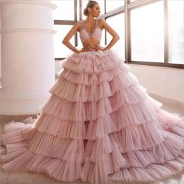 2023 Arabische Aso Ebi Ball Gown Prom Dresses sexy kristallen kristallen tieren avond formeel feest tweede receptie verjaardag verloving jurken jurk 0509