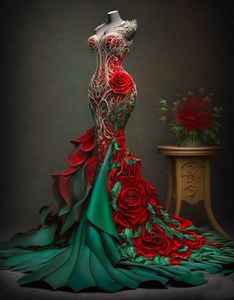 2023 Arabische Aso Ebi Mermaid Luxe prom -jurken Lace kristallen avond formeel feest tweede receptie verjaardag verlovingsjurken jurk zj2204