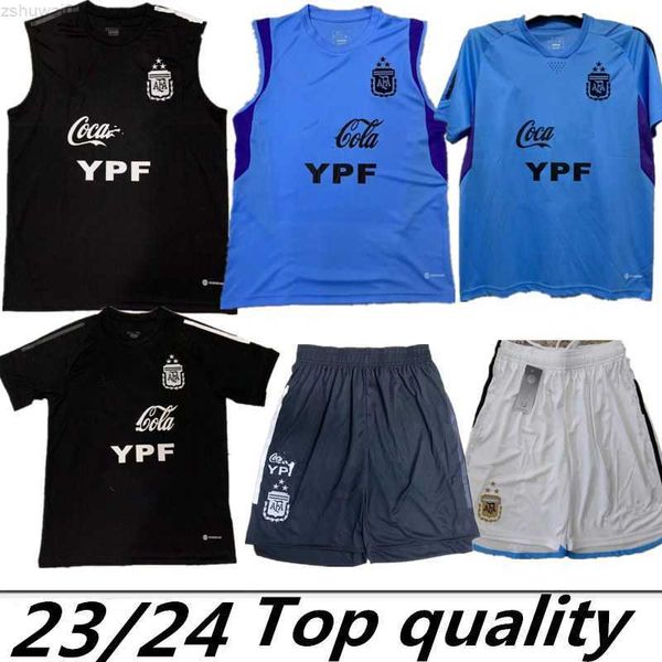 2023 Argentine Soccer Jerseys Otamendi DE PAUL L.MARTINEZ KUN AGUERO DYBALA DI MARIA Maradona TAGLIAFICO équipe nationale 22 23 hommes de football Trainin