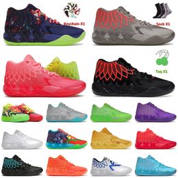 2023 Llegada Hombres Zapatos de baloncesto Zapatillas de deporte Lemelo Ball MB.01 para hombres Mujeres Galaxy Buzz City Rick y Morty Queen City Black Blast Athletic Entrenadores Tamaño grande 36-46