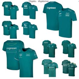 2023 AstonMartins T-shirt d'équipe de haute qualité Combinaison de course F1 Les t-shirts de fan F1 pour hommes et femmes peuvent être personnalisés avec des noms et des numéros.