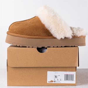 2023 Australie Bottes de neige Fourrure Diapositives Pantoufles Femmes Hommes Classique Ultra Mini Pantoufles Bandes élastiques Plate-forme Dames Hiver Laine Chaud Chaussures à enfiler