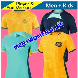 2023 Australië Dames Nationaal Team Voetbalshirt Cooney-Cross Micah Carpenter Raso Hunt Wheeler Chidiac Gorry Vine Heren Voetbalshirts Kindertenues