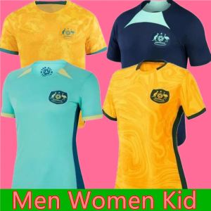 2023 Australië Women National Team Soccer Jersey Kerr Yallop Kennedy Fowler Foort Catley van Egmond Simon Polkinghorne voetbal Men en Kids Shirt Kits kind volwassenen
