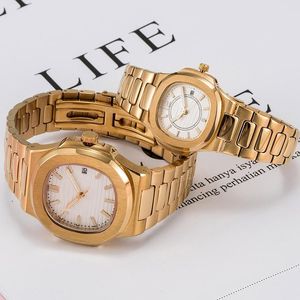 montres pour hommes et femmes tout en acier inoxydable saphir étanche montre lumineuse modèles de couple mouvement automatique pour hommes montres à quartz pour femmes montre de luxe