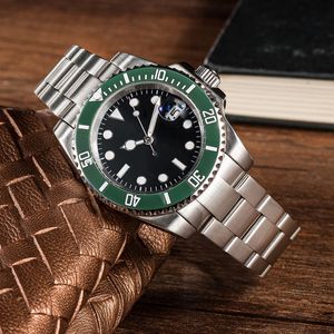 Relojes de cerámica mecánicos automáticos 41 mm Acero inoxidable completo Cierre deslizante Relojes de pulsera de natación Reloj luminoso de zafiro Montre de luxe