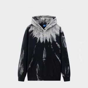 2023 Herfst en winter nieuwe hoodie handgemaakte tie-dye modemerk gepersonaliseerde trui geleidelijke capuchon heren en dames losse top