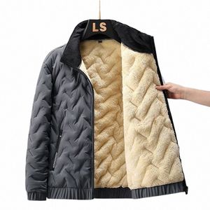 2023 Automne et hiver Nouvelle veste rembourrée en laine d'agneau pour hommes Casual Lâche Confortable Épais Chaud Haute Qualité Grande Taille Manteau L-7XL I5IW #