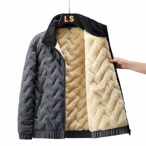 2023 Automne et hiver Nouvelle veste rembourrée en laine d'agneau pour hommes Casual Lâche Confortable Épais Chaud Haute Qualité Grande Taille Manteau L-7XL G9S4 #