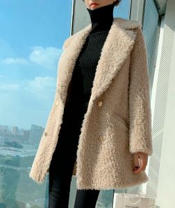 Manteau en laine pour femme, veste longue, haut de gamme, épais, à la mode, nouvelle collection automne et hiver 2023