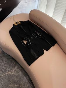 2023 Autumn Black Solid Color Lace Up Taille Blazers lange mouw gekotte Lapel-knoppen
