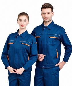 2023 Automne Lg Manches Vêtements de travail pour hommes Femmes Combinaisons Costume Réparation automobile Atelier de construction Uniformes de travailleurs durables B0hu #