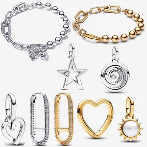 2023 Autumn nieuwe kralen armbanden voor vrouwen dankbaarheid spiraalvormige medaillon charme verloving mode oorbel hangers ontwerper sieraden geschenk diy fit s armband set