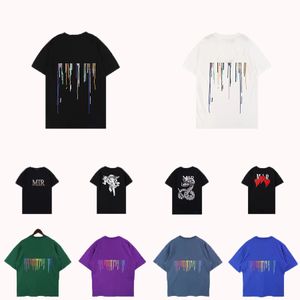 24ss diseñador para hombre camisetas para mujer Amirs impreso moda hombre camiseta camisetas casuales manga corta lujo hip hop streetwear camisetas tamaño europeo S-XXL