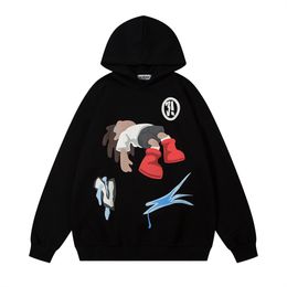 2023 Otoño/Invierno moda novedosa marca suéter con capucha niños dibujos animados estampado de Anime manga larga suelta Sudadera con capucha tendencia deportiva