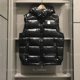 2023 Automne / hiver des créateurs masculins de la marque de créateur de la veste sans manche en manteau de couches blanches à capuche à capuchon