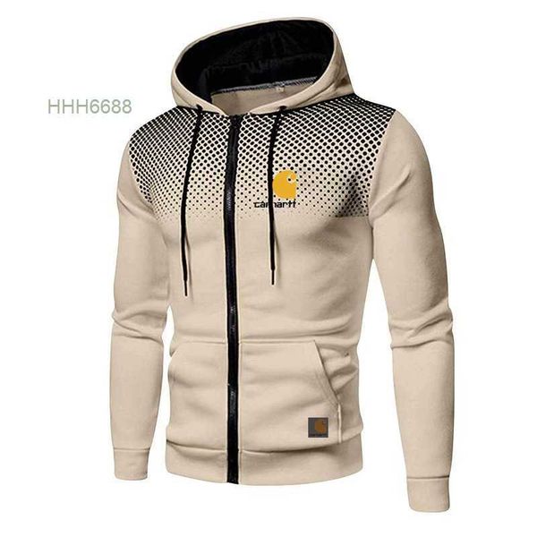 2023 Otoño Invierno para hombre y para mujer Sudaderas con capucha de moda North American High Street Brand Carharthoodie con cremallera Cardigan Suéter con capucha Tarjeta de moda Sombrero Casual Spo GDFY