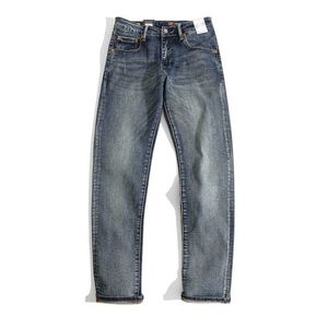 2023 Herfst/Winter Nieuwe Jeans voor Mannen Designer Nostalgie Retro Slim Fit Kleine Voeten Dikke Stijl Trendy Merk