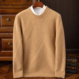 Pull en laine tricoté à col rond pour homme, tapis épais, Jacquard, sous-couche tricotée, nouvelle collection automne/hiver 2023