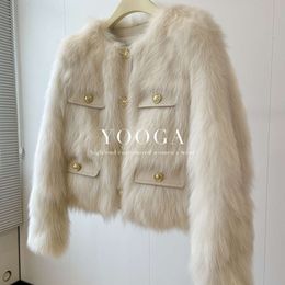 Xiaoxiangfeng – manteau d'herbe de renard entier pour femme, court et jeune fourrure, haut intégré, nouvelle collection automne/hiver 2023, 258226